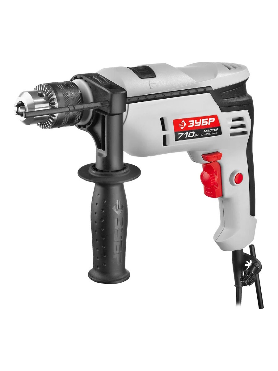 Дрель ударная ЗУБР ДУ-710 ЭРМ2 710 Вт, 2800 об/мин, 42000 уд/мин