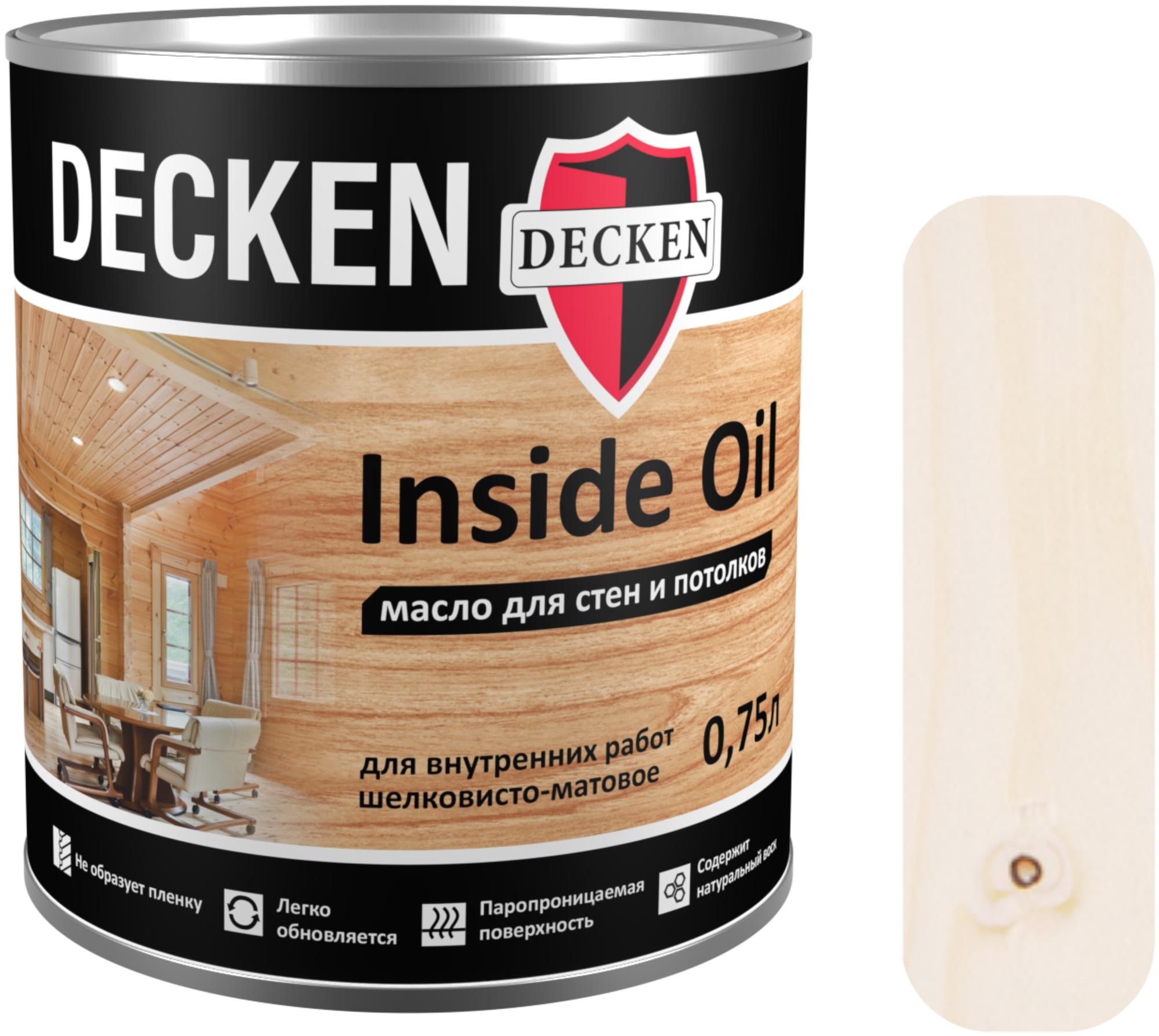 Масло для стен и потолков Decken Insidе Oil белое 0,75