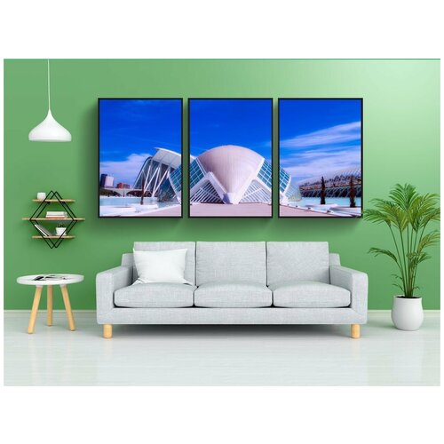 фото Набор модулных постеров для интерьера "валенсия, испания, город" 60x90 см. в тубусе, без рамки lotsprints