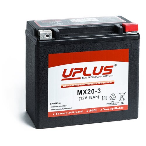 Аккумулятор UPLUS LEOCH MX20-3 (EPS12201 YTX20HL) 12В 18Ач 310CCA 176x87x154 мм Обратная (-+)