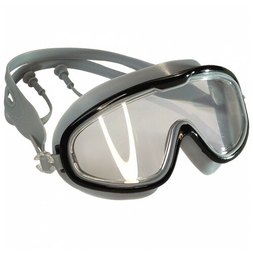 Очки полумаска для плавания взрослая E33161-1 силикон, серебро очки маска для плавания sportex e33161 розовый