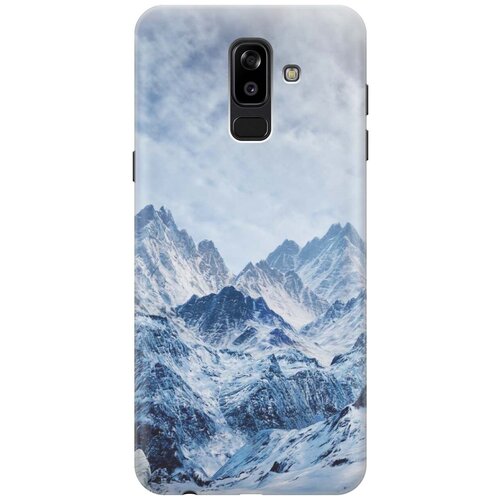 gosso ультратонкий силиконовый чехол накладка для samsung galaxy a6 2018 с принтом снежные горы GOSSO Ультратонкий силиконовый чехол-накладка для Samsung Galaxy J8 (2018) с принтом Снежные горы