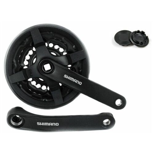 Система SHIMANO TY301, 175мм, 42/34/24, с защитой, черн, б/уп