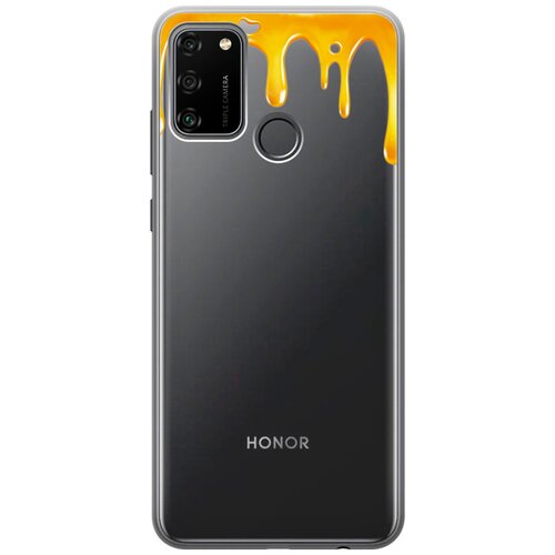 фото Силиконовый чехол на honor 9a / хонор 9а с 3d принтом "honey" прозрачный gosso