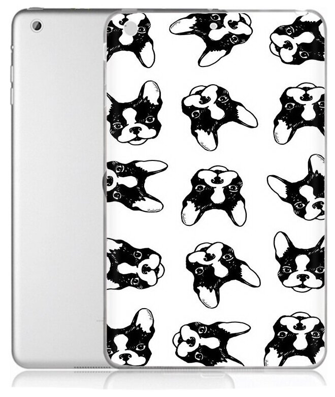Чехол задняя-панель-накладка-бампер MyPads черно белые собачки для Apple iPad 7 10.2 (2019)/Apple iPad 8 10.2 (2020)/Apple iPad 9 10.2 (2021)-A2197/A2200/A2198/A2270/A2428/A2429/A2430 противоударный