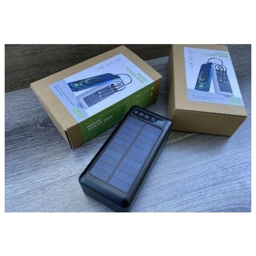 Внешний аккумулятор 50000 mAh Power bank 3 А Quick Charge 30солнечная батареячерный 299900₽