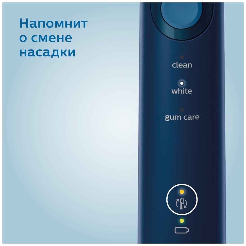 Набор электрических зубных щеток Philips Sonicare ProtectiveClean 5100 , с 2 дорожными футлярами - фото №13