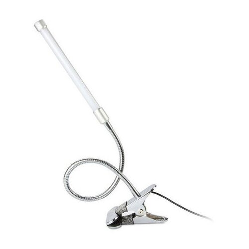 Лампа настольная светодиодная с прищепкой и гибкой ножкой 3 режима (Серебристая)