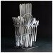 Набор столовых приборов на подставке «Лучи», 24 предмета, цвет серебряный