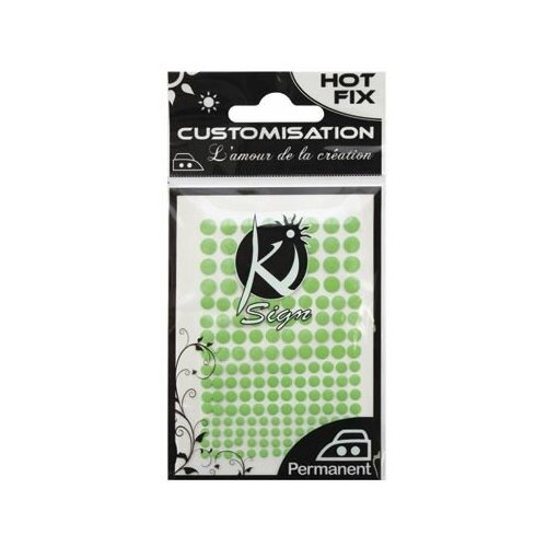 KS-C-MET-FLUO Термоклеевые стразы металлик круглые 3/4/5/6мм, 176шт Ki Sign (зеленый)
