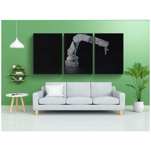 фото Набор модулных постеров для интерьера "робот, роботизированная рука, сильный" 60x90 см. в тубусе, без рамки lotsprints