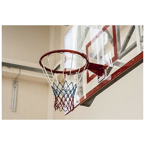 фото Сетка для баскетбольных колец 1 шт, диаметр 450 мм, толщина нити 4,5 мм (веревка в комплекте) спортпик