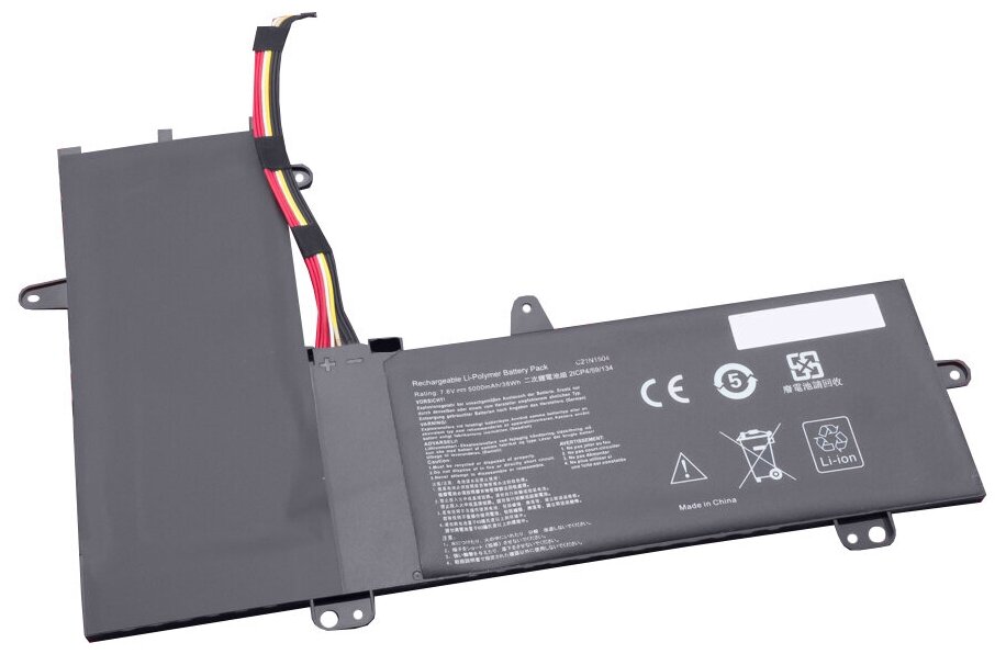 Аккумулятор (совместимый с C21N1504, 0B200-01710100) для ноутбука Asus Transformer Book Flip TP200SA 7.6V 5000mAh черный