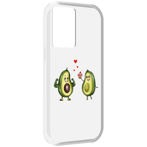 Чехол MyPads влюбленные-авокадо для OnePlus Nord N20 SE задняя-панель-накладка-бампер
