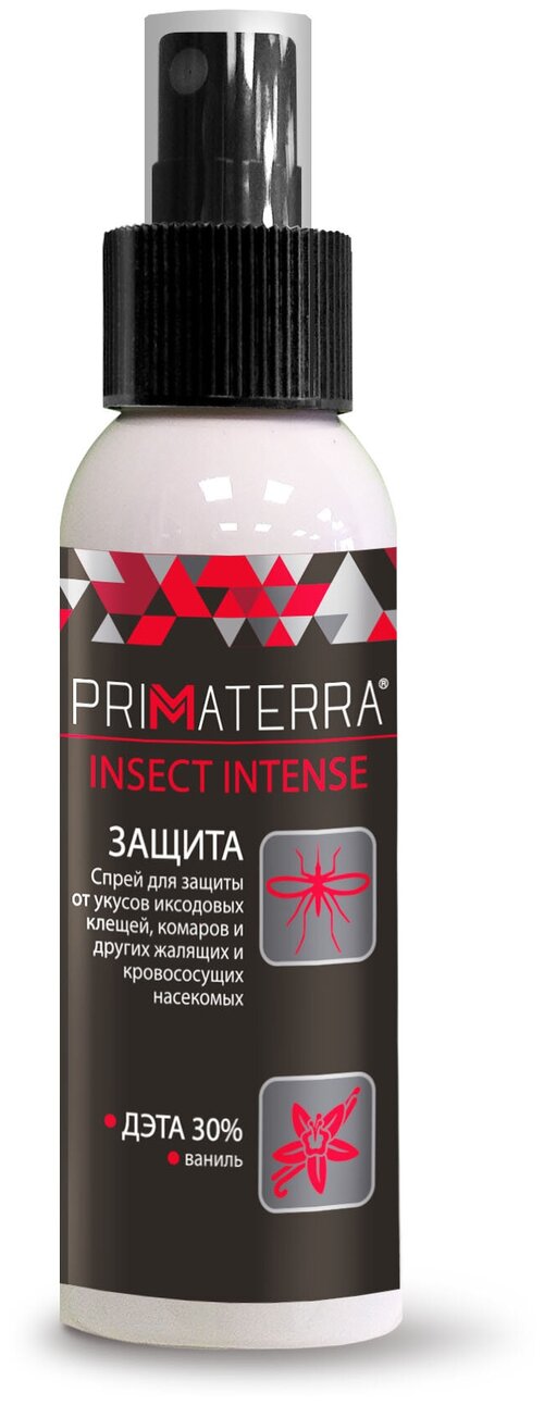 PRIMATERRA INSECT ULTRA Средство от комаров, спрей от комаров и клещей, более 6 часов защиты, 100 мл