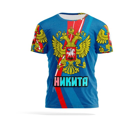 фото Футболка panin brand, размер xxxl, бирюзовый, золотой