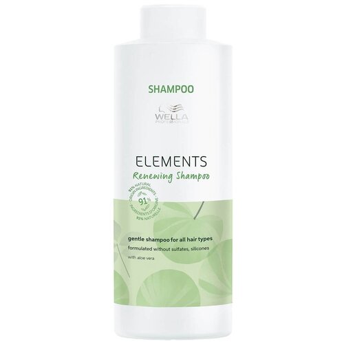 Wella Professionals шампунь Elements Renewing, 1000 мл wella professionals elements обновляющий шампунь renewing shampoo без парабенов 250 мл