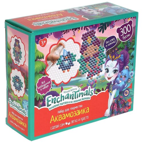 MultiArt аквамозаика Enchantimals, AQUABEADS300-EN3 набор д детского тв ва аквамозаика 1200 бусин животные мульти арт