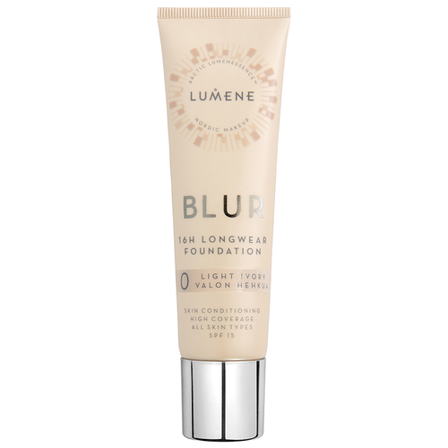 Lumene Тональный крем Blur, SPF 15, 30 мл/40 г, оттенок: 0 light ivory lumene сс крем абсолютное совершенство spf 20 30 мл оттенок light 1 шт