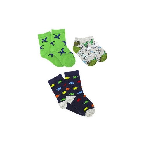 Носки для мальчик 3 пары / Комплект носков 3 пары / Носки для детские хлопковые / Носки с рисунком 