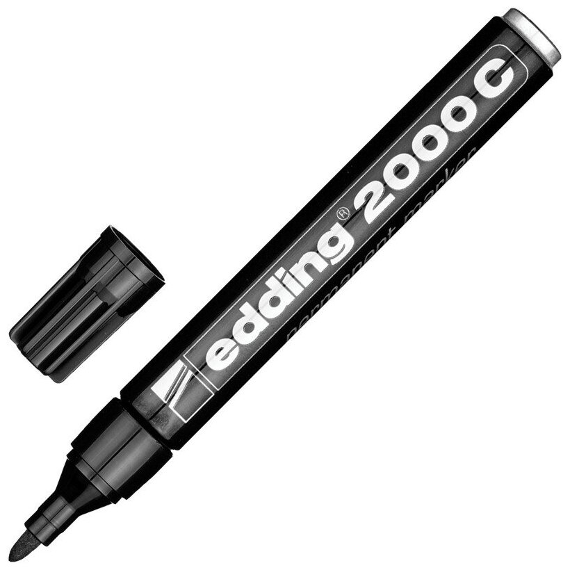 Маркер перманентный EDDING E-2000C/1 черный 1,5-3мм металл. корп.