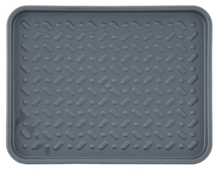 Лоток коврик для обуви в прихожую 48x37 см полипропилен цвет тёмно-серый