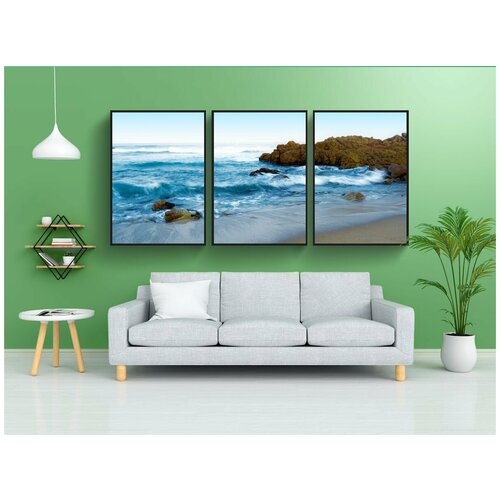 фото Набор модулных постеров для интерьера "океан, море, пляж" 60x90 см. в тубусе, без рамки lotsprints