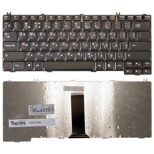 Клавиатура для ноутбука Lenovo IdeaPad C100 C200 C430 C460Series Плоский Enter Чёрная без рамки PN 25-007500 1000₽