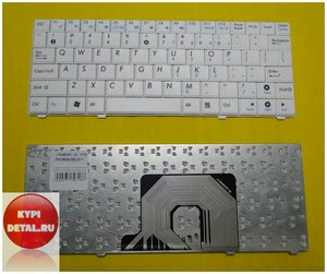 Клавиатура для ноутбука Asus EEEPC 900HA 900SD, T91, T91M, T91MT V100462AS1 0KNA-092UI01 белая, с ан