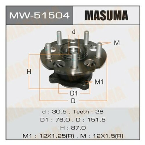 фото Комплект подшипника ступицы колеса masuma mw51504 для honda cr- v iii