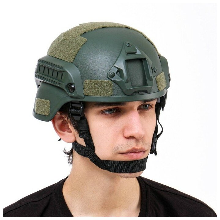 Шлем защитный "Storm tactic", зеленый, пластик