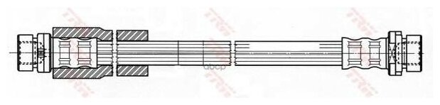 Шланг тормозной | зад прав/лев | trw pha425