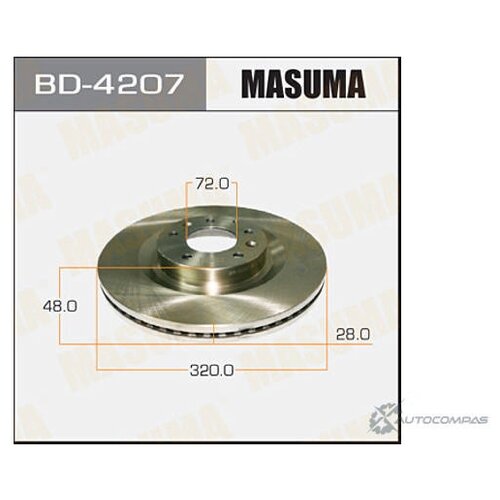 Диск Тормозной (Упаковка 2 Шт, Цена За 1 Шт) Masuma арт. BD-4207