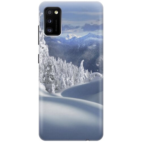 фото Силиконовый чехол на samsung galaxy a41 / самсунг а41 с принтом "заснеженный лес и горы gosso
