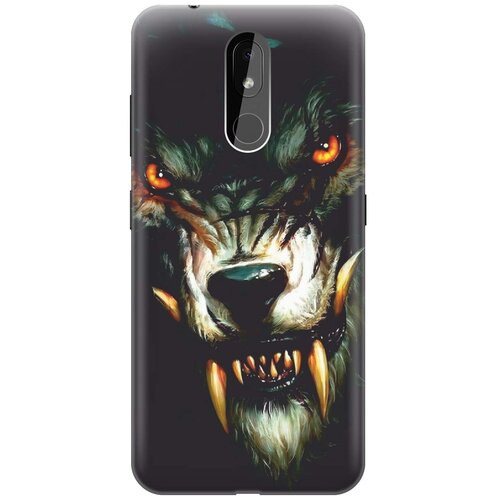 фото Gosso ультратонкий силиконовый чехол-накладка для nokia 3.2 (2019) с принтом "злой оборотень"