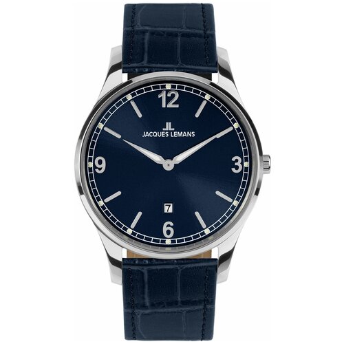 наручные часы jacques lemans london серебряный Наручные часы JACQUES LEMANS Classic, синий