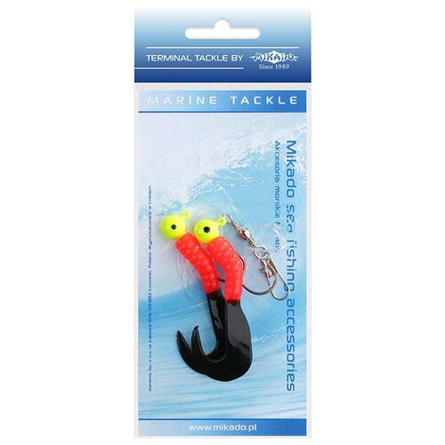 морская оснастка mikado pilk twist jighead rig 5 5 см 6 г 2шт black red арт ls a005 2x6y 04 Морская оснастка Mikado PILK TWIST JIGHEAD RIG 5.5 см, 6 г. (2шт.) RED/BLACK, арт. LS-A005-2X6Y-03