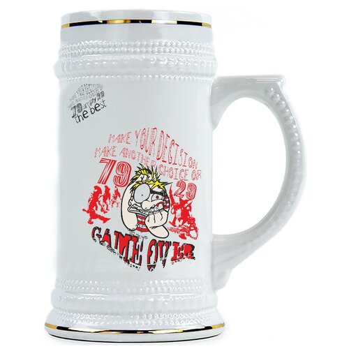 фото Пивная кружка game over , конец игры drabs