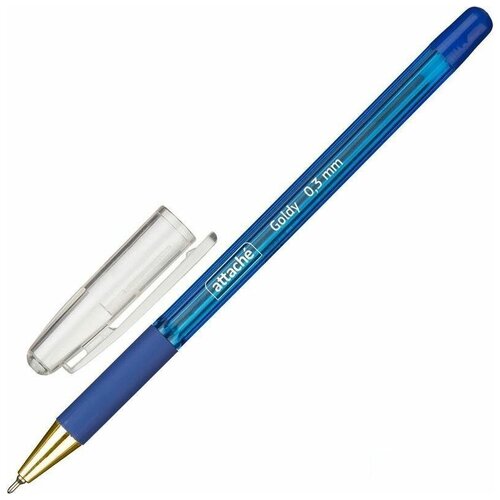 Ручка шариковая Attache Goldy (0.3мм, синий цвет чернил) 1шт.