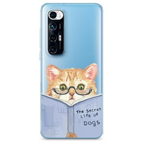 фото Силиконовый чехол "кот читает книгу" на xiaomi mi 10s / сяоми ми 10s case place