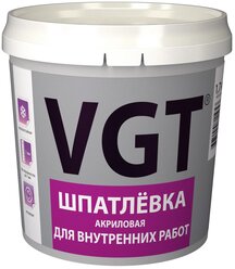 Шпатлевка VGT акриловая для внутренних работ, белый, 1.7 кг