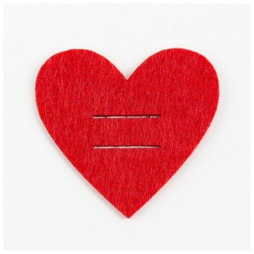 фото Набор для декора столовых предметов "love" 4 шт, красный, 5,4 х 5 см, 100% п/э, фетр 6931626 доляна