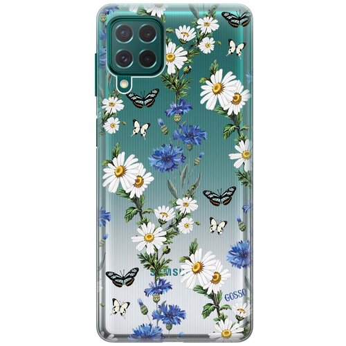 фото Ультратонкий силиконовый чехол-накладка transparent для samsung galaxy m62 с 3d принтом "hello, camomiles" gosso