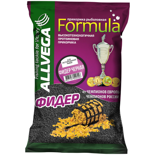 прикормка allvega formula gbf09 900 г 900 мл аромат бисквит шоколад желтый Прикормка ALLVEGA Formula GBF09, 900 г, 900 мл, , аромат шоколад, черный