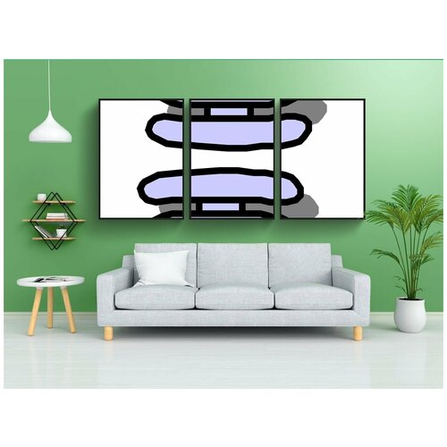 фото Набор модулных постеров для интерьера "класс, школа, стул" 60x90 см. в тубусе, без рамки lotsprints