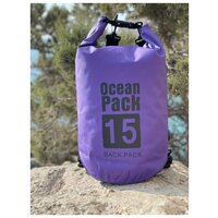 Водонепроницаемая сумка-мешок (гермомешок) Ocean Pack на 15 литров, фиолетовая