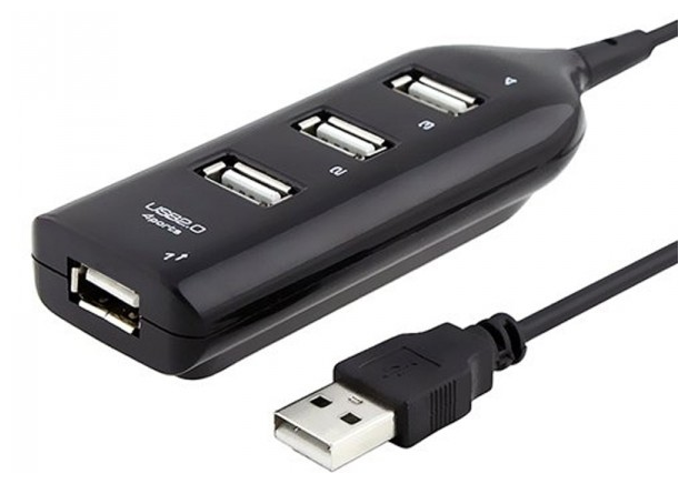 USB разветвитель 2.0 HUB HI-SPEED с 4 выходами (хаб) / Удлинитель USB / Тройник USB