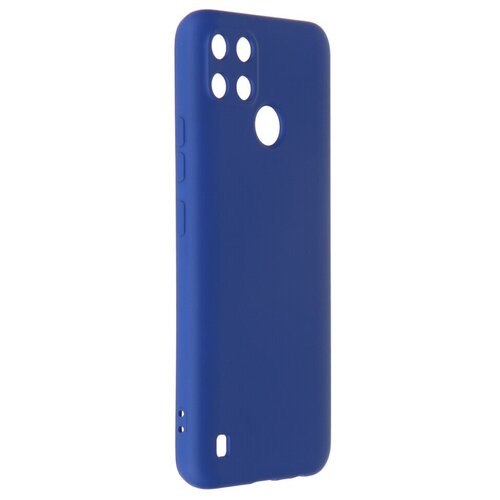 Чехол DF для Realme C21Y с микрофиброй Blue rmOriginal-16 чехол df для realme gt 5g silicone rmoriginal 15