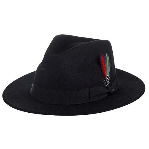 фото Шляпа федора stetson, шерсть, утепленная, размер 63, черный