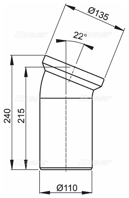 Колено для унитаза Alcaplast - фото №3